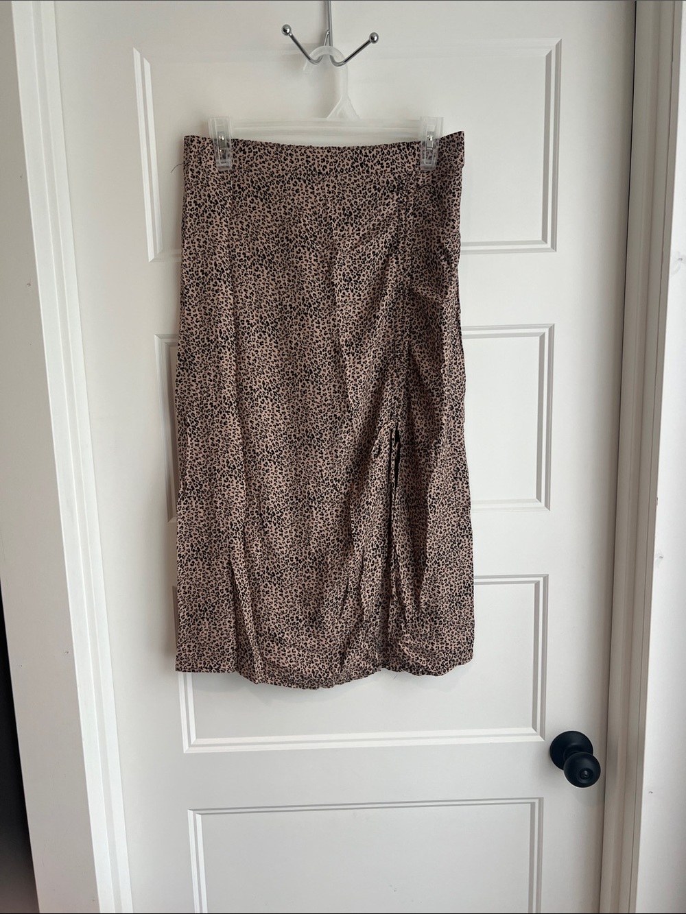 URBAN Romantics Taupe Leopard Midi Skirt